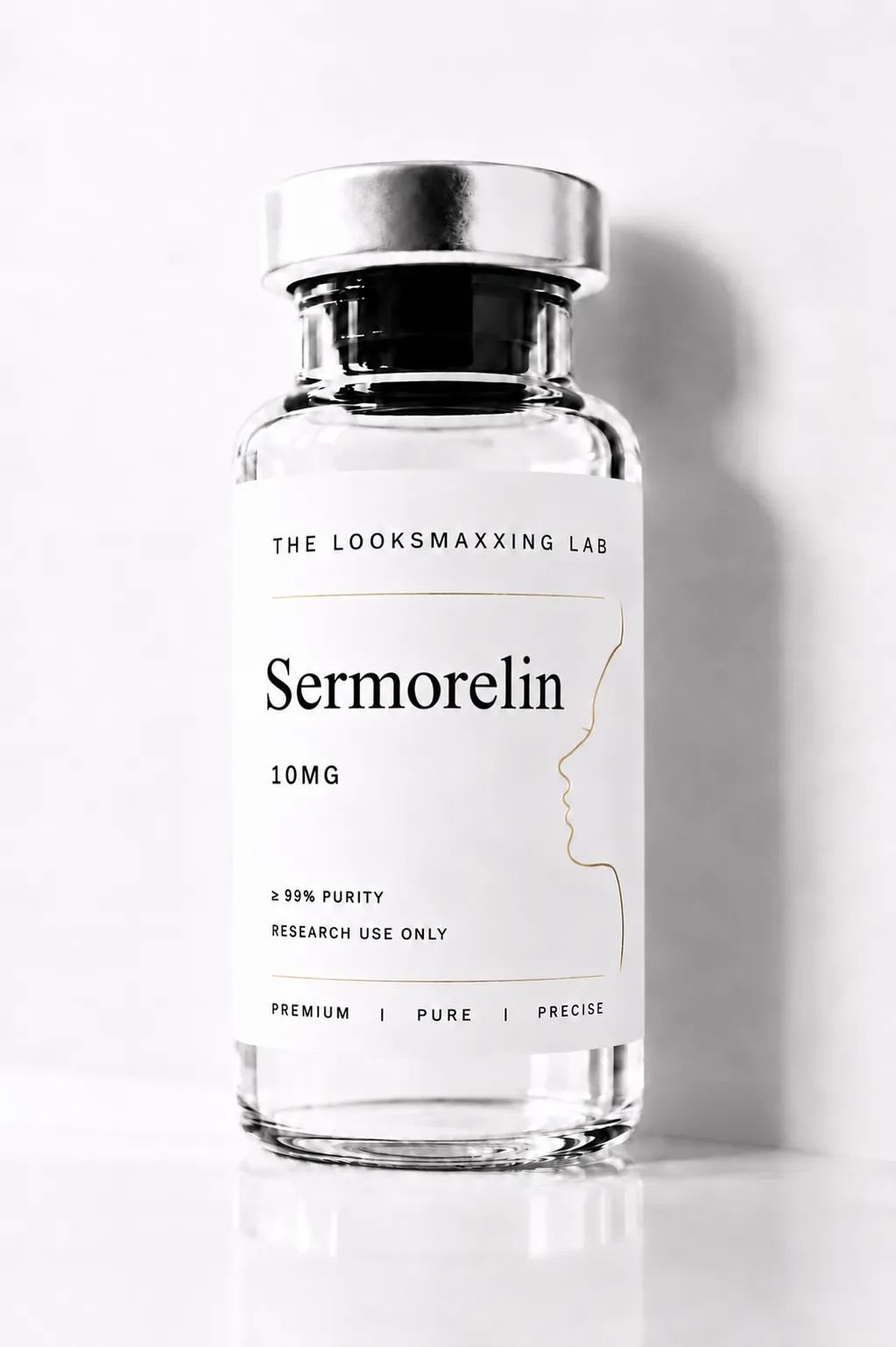 Sermorelin research peptide vial